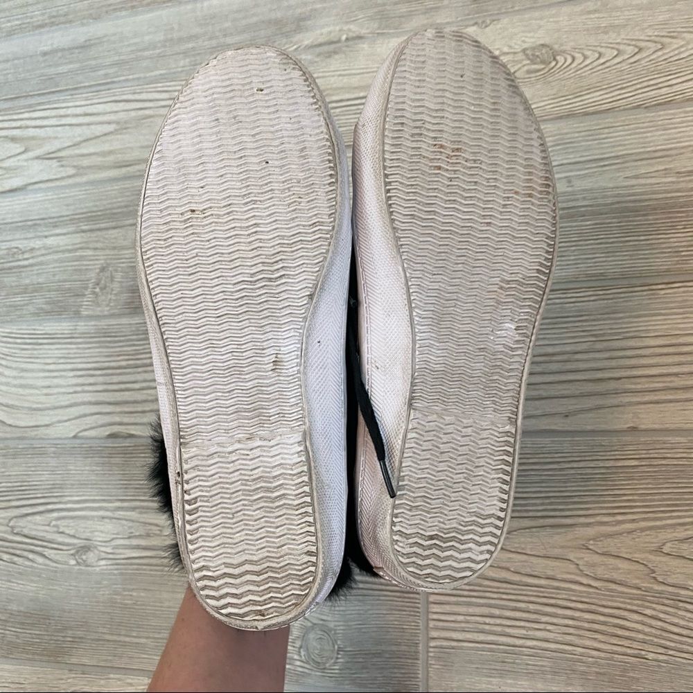 Rebecca Minkoff Sasha Leather Fur Trim Sneakers - Picture 13 of 15